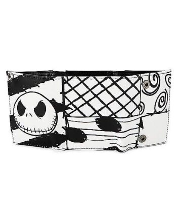 Black and White Jack Skellington Chain Wallet - The Nightmare Before Christmas