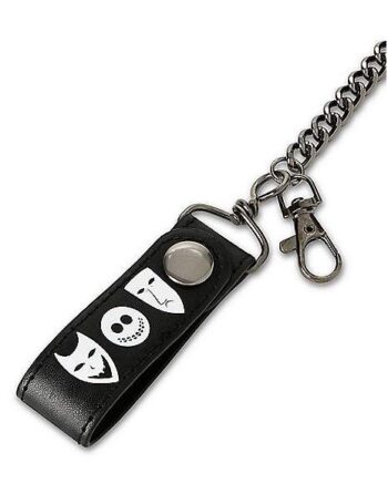 Black and White Jack Skellington Chain Wallet - The Nightmare Before Christmas