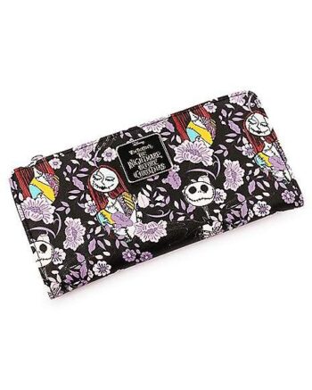 Floral The Nightmare Before Christmas Zipper Wallet