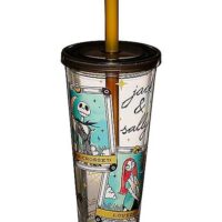 Jack and Sally Tarot Card Cup with Straw 24 oz. - The Nightmare Before Christmas