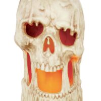 20-Inch Light Up Melting Skull Halloween Decoration