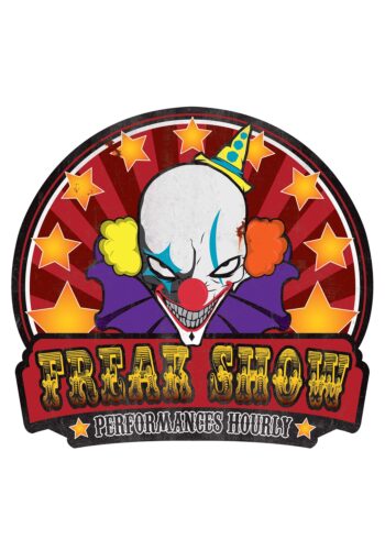 22" Metal Freak Show Sign Decoration