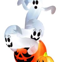 6FT Twisted Pumpkin Ghosts Inflatable Decoration