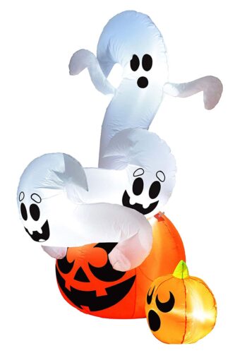 6FT Twisted Pumpkin Ghosts Inflatable Decoration