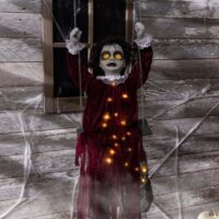 Haunted Swing Girl with 20 Lights & Sounds Hanging Decoration