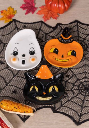 Johanna Parker Set of 3 Decorative Halloween Face Plates