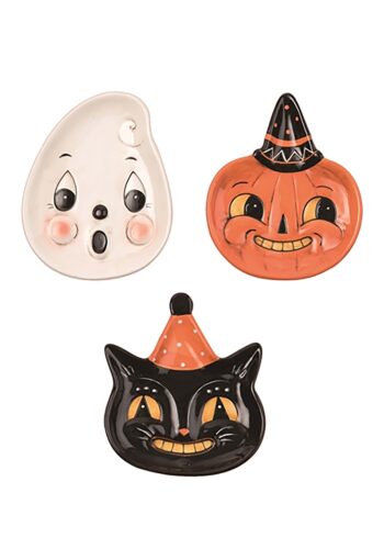 Johanna Parker Set of 3 Decorative Halloween Face Plates