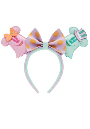 Loungefly Disney Pastel Ghost Minnie And Mickey Ears Headband