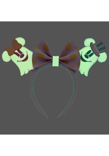 Loungefly Disney Pastel Ghost Minnie And Mickey Ears Headband