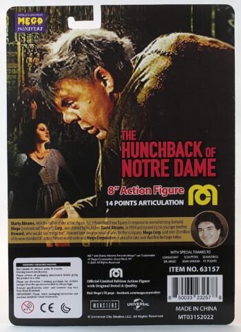 MEGO CORPORATION Hunchback of Notre Dame (1927) 8-Inch Action Figure