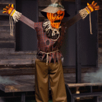 Pumpkin Scarecrow Animatronic Halloween Decoration