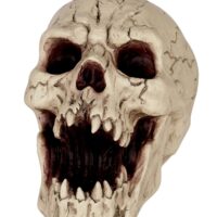 Resin Skull with Sharp Teeth Halloween Decoration