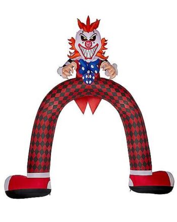 12 Ft LED Scary Clown Archway Inflatable Decoration