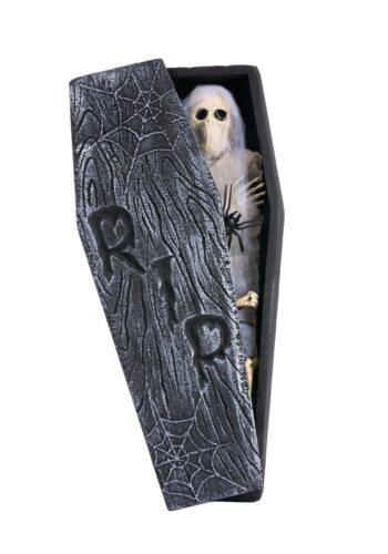 27-Inch Mummy Coffin Halloween Decoration