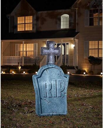 4 Ft Light-Up Tombstone Inflatable Decoration