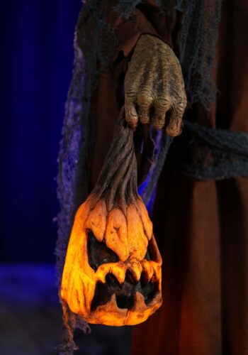 6ft Pumpkin Witch Prop with LED Pumpkin Decoration