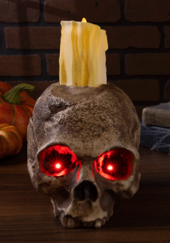 Ancient Skull Candle Halloween Decoration