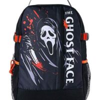 Black Ghost Face Logo Backpack