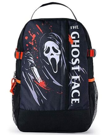 Black Ghost Face Logo Backpack