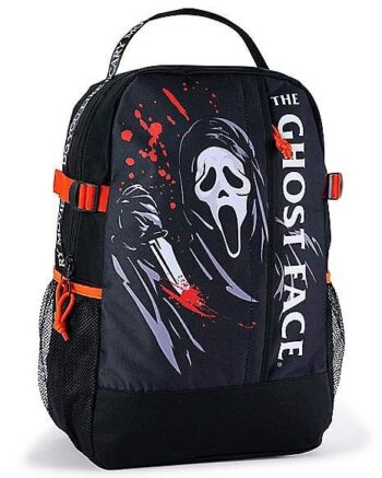 Black Ghost Face Logo Backpack