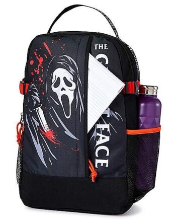 Black Ghost Face Logo Backpack