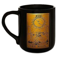 Black and Gold Sun and Moon Tarot Card Coffee Mug - 20 oz.