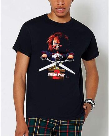 Chucky Scissors T Shirt - Child's Play 2