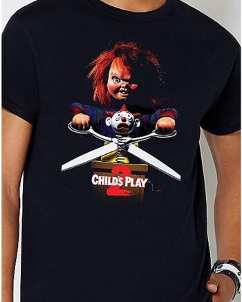 Chucky Scissors T Shirt - Child's Play 2