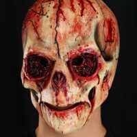 Cracked Skull Latex Mask for Adults