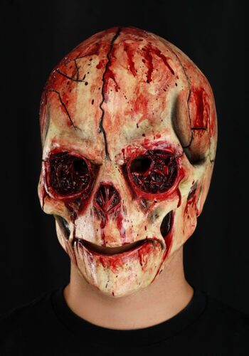 Cracked Skull Latex Mask for Adults