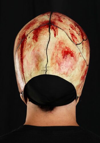 Cracked Skull Latex Mask for Adults