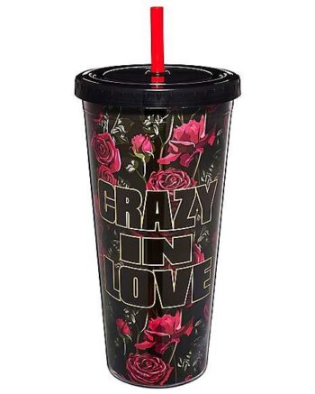 Crazy In Love Chucky and Tiffany Cup with Straw - 20 oz.