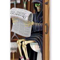 Grim Reaper Restroom Halloween Door Cover Decoration