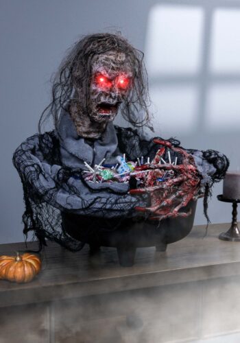 Half Body Zombie with Light Up Red Eyes Halloween Decoration