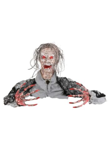 Half Body Zombie with Light Up Red Eyes Halloween Decoration