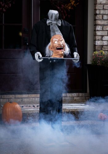 Head on a Platter Butler Halloween Decoration