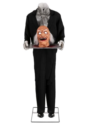 Head on a Platter Butler Halloween Decoration