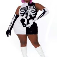 Plus Size Parti-Skeleton Costume for Women