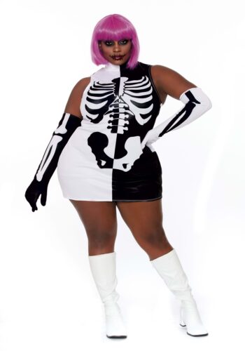 Plus Size Parti-Skeleton Costume for Women