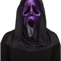 Purple Metallic Ghost Face Full Mask