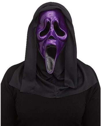 Purple Metallic Ghost Face Full Mask