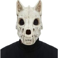 Skeletal Wolf Half Mask