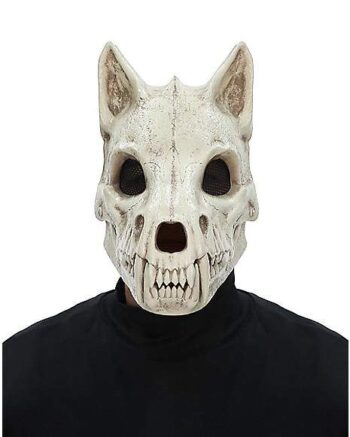 Skeletal Wolf Half Mask