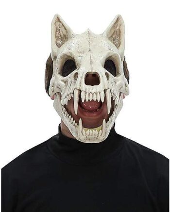 Skeletal Wolf Half Mask