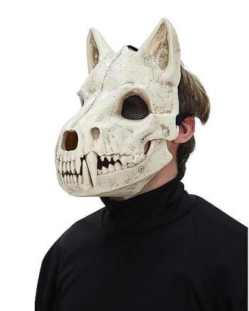 Skeletal Wolf Half Mask