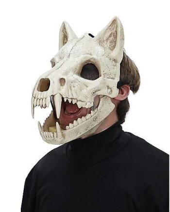 Skeletal Wolf Half Mask