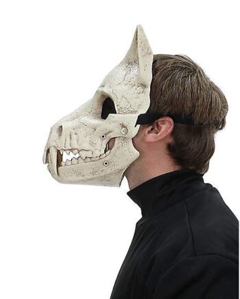 Skeletal Wolf Half Mask