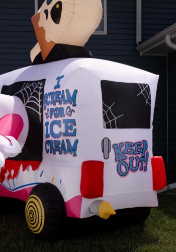 Sweet Shrieks Killer Clown Ice Cream Truck Inflatable Halloween Decoration