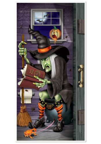 Witch Bathroom Door Cover Decoration