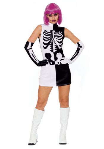 Women's Sexy Parti-Skeleton Costume Dress